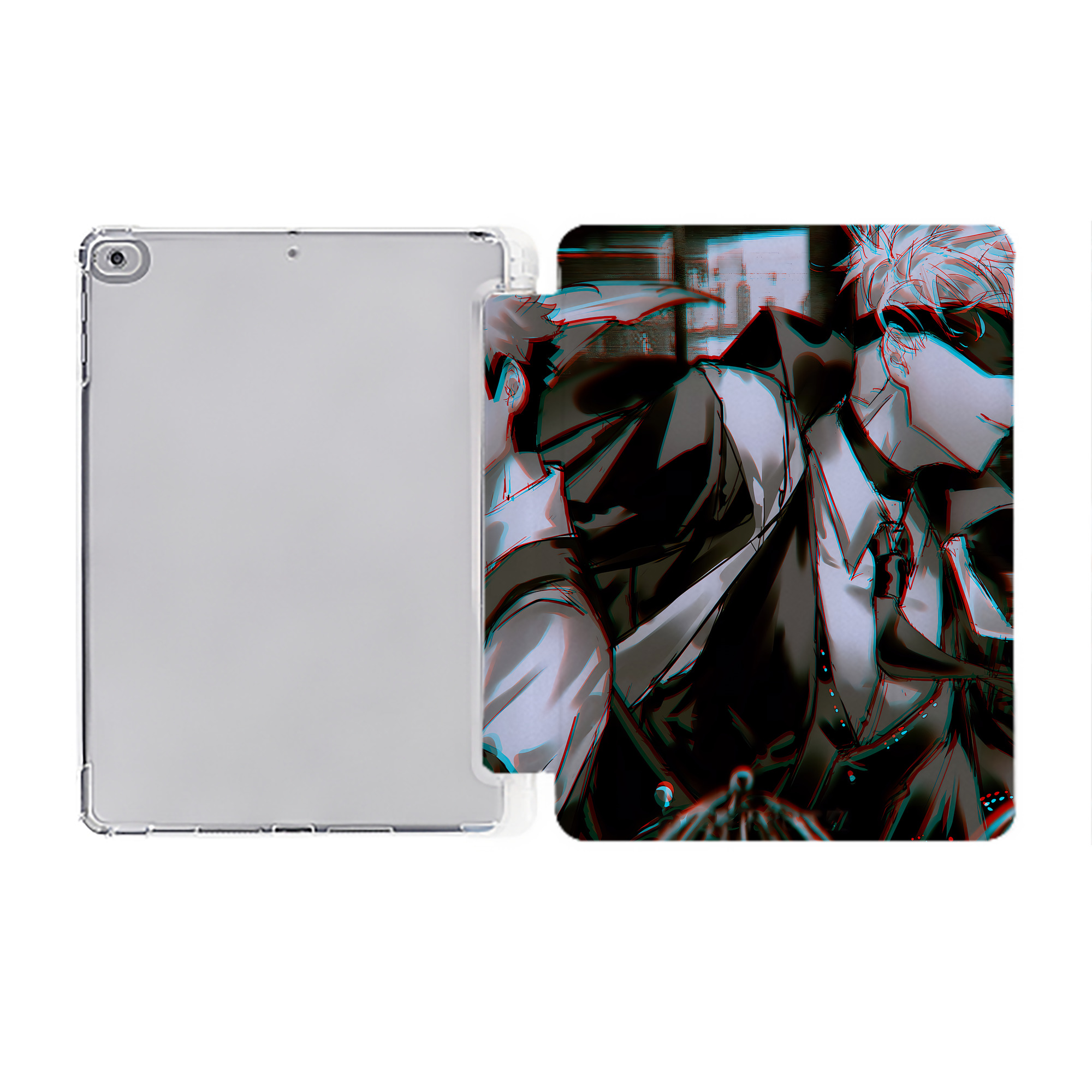 （画像用） 呪術廻戦 Jujutsu Kaisen IPad ケース ペン収納付き 三つ折りスタンド PUレザー×シリコン 対応機種9.5/10.5/10.9インチ